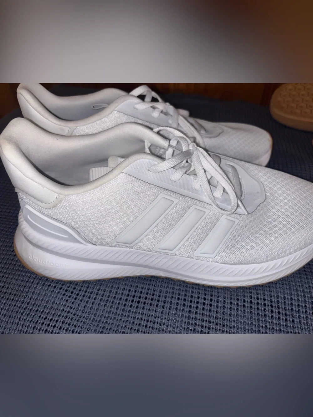 adidas White Sneakers with Gum Rubber Outsole